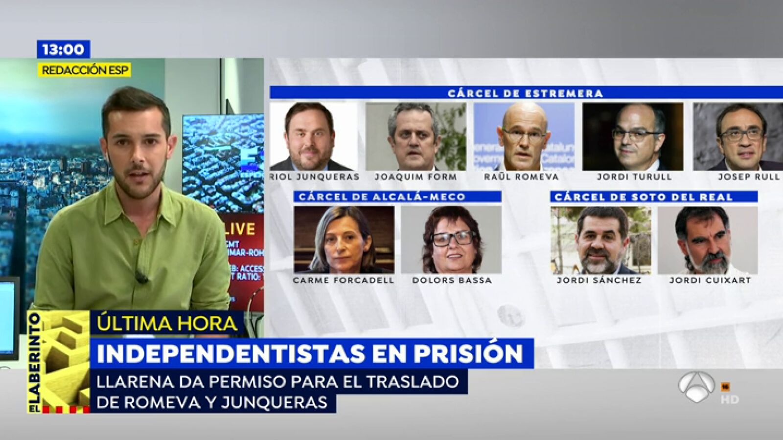 Llarena autoriza el traslado de Raül Romeva y Oriol Junqueras a cárceles catalanas 