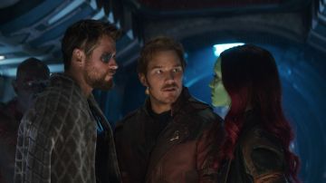 Chris Hemsworth, Chris Pratt y Zoe Saldana