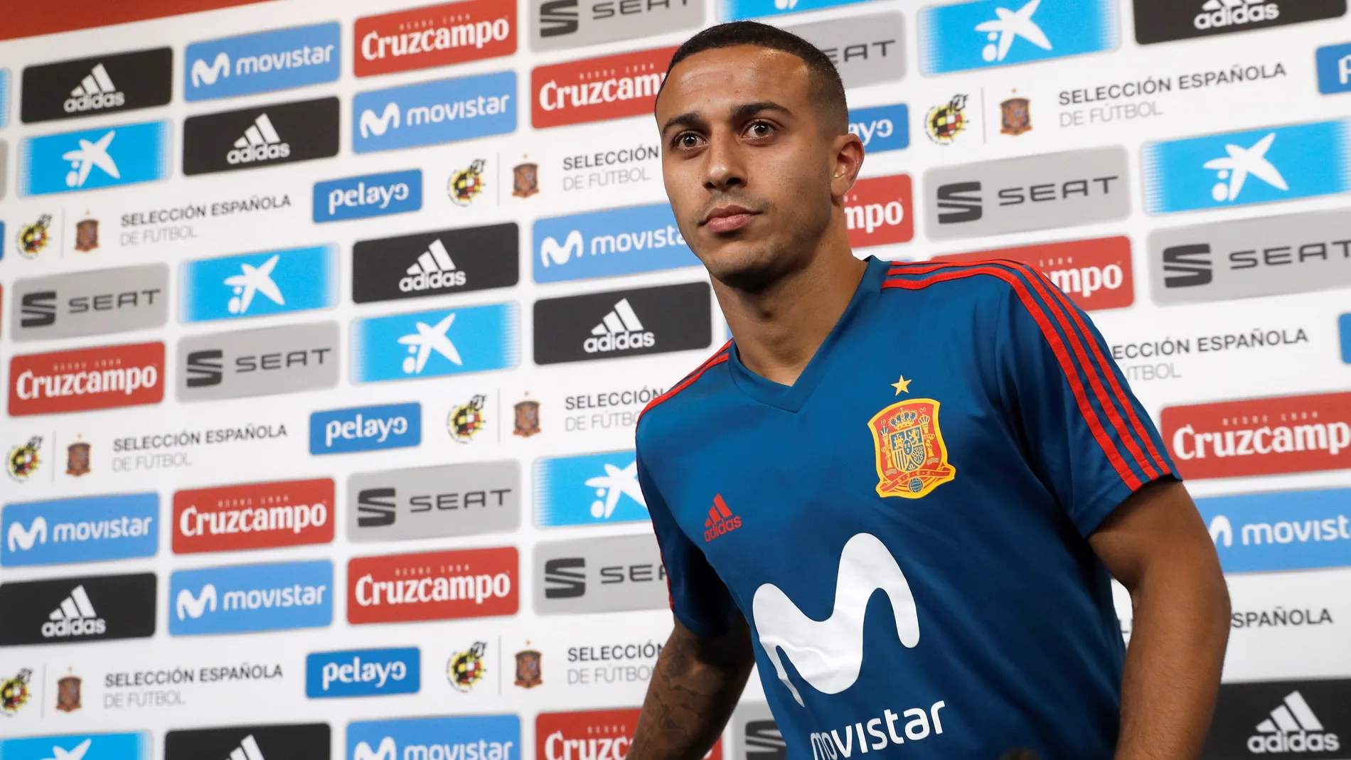 Thiago Alcántara, en sala de prensa Thiago Alcántara, en sala de prensa