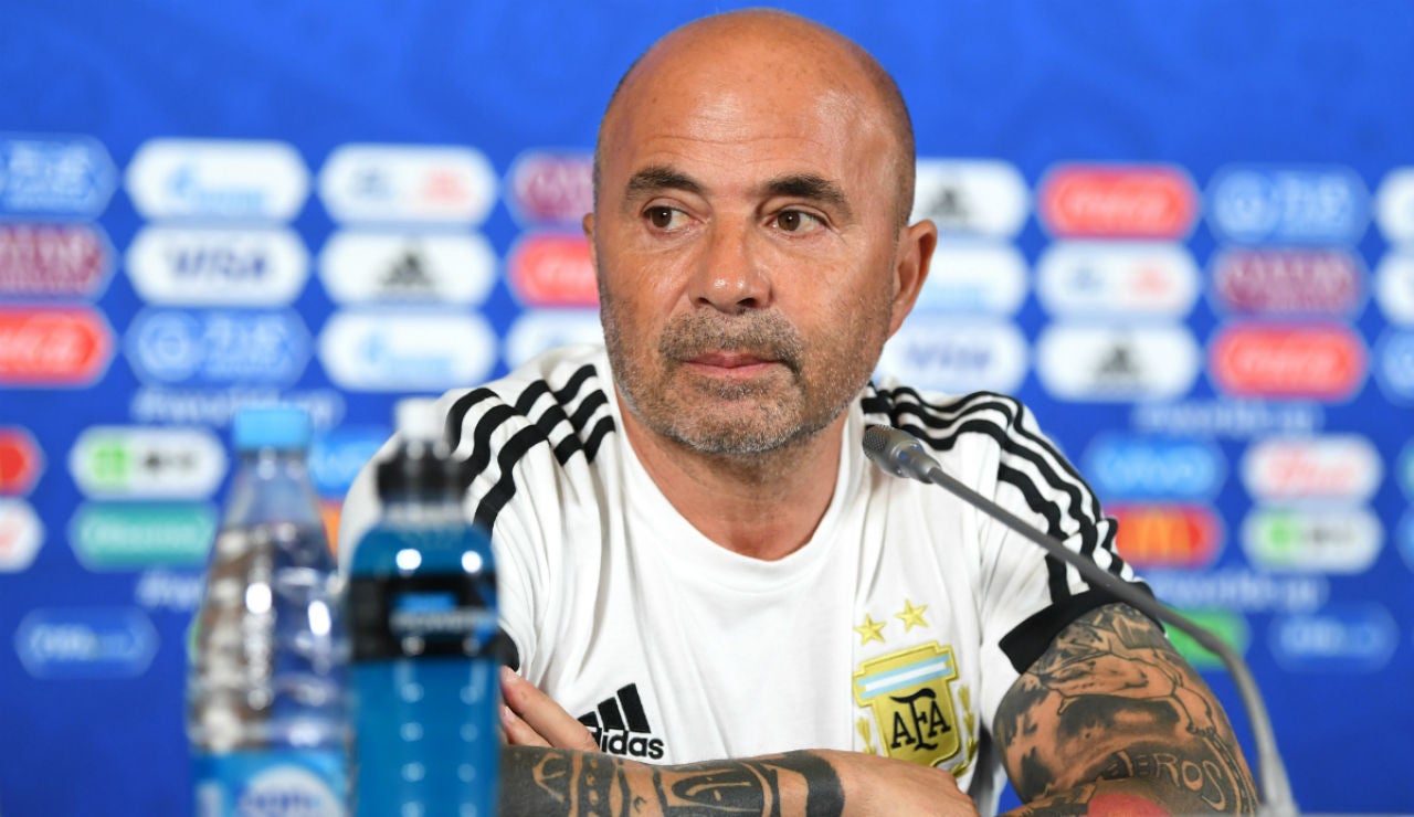 Jorge Sampaoli, en rueda de prensa Jorge Sampaoli, en rueda de prensa