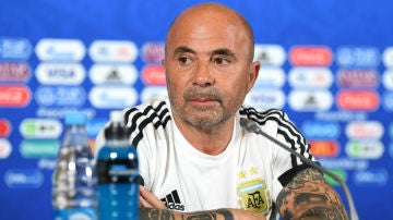 Jorge Sampaoli, en rueda de prensa