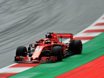 Vettel, con el Ferrari en Austria