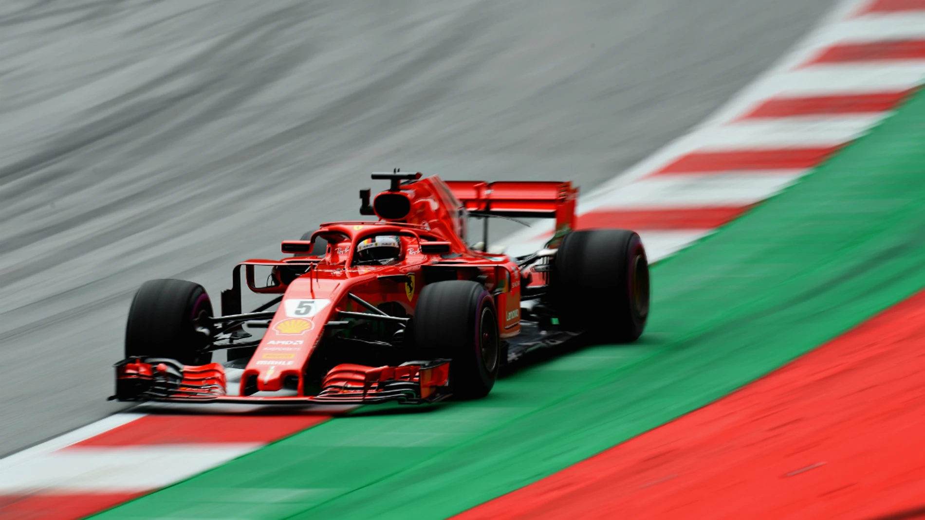 Vettel, con el Ferrari en Austria