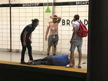 Imagen de los tres héroes del metro de Toronto Imagen de los tres héroes del metro de Toronto