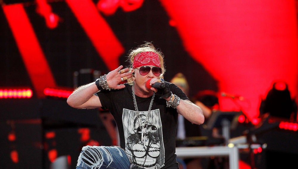 Axl Rose durante el concierto de Guns N'Roses en Madrid