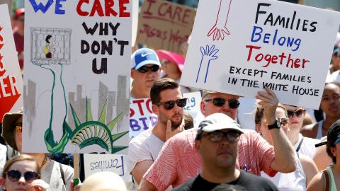 Manifestaci&oacute;n en Washington contra la separaci&oacute;n de familias