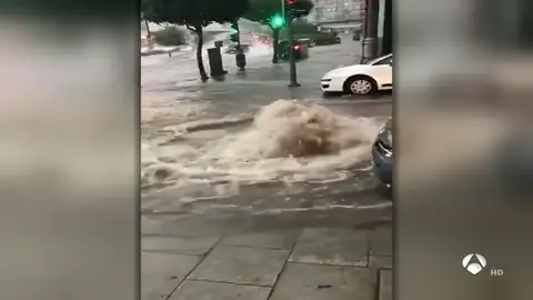 Calles anegadas en A Coruña Calles anegadas en A Coruña