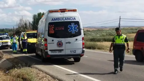 El lugar donde el ciclista fue arrollado por una furgoneta en Algete El lugar donde el ciclista fue arrollado por una furgoneta en Algete