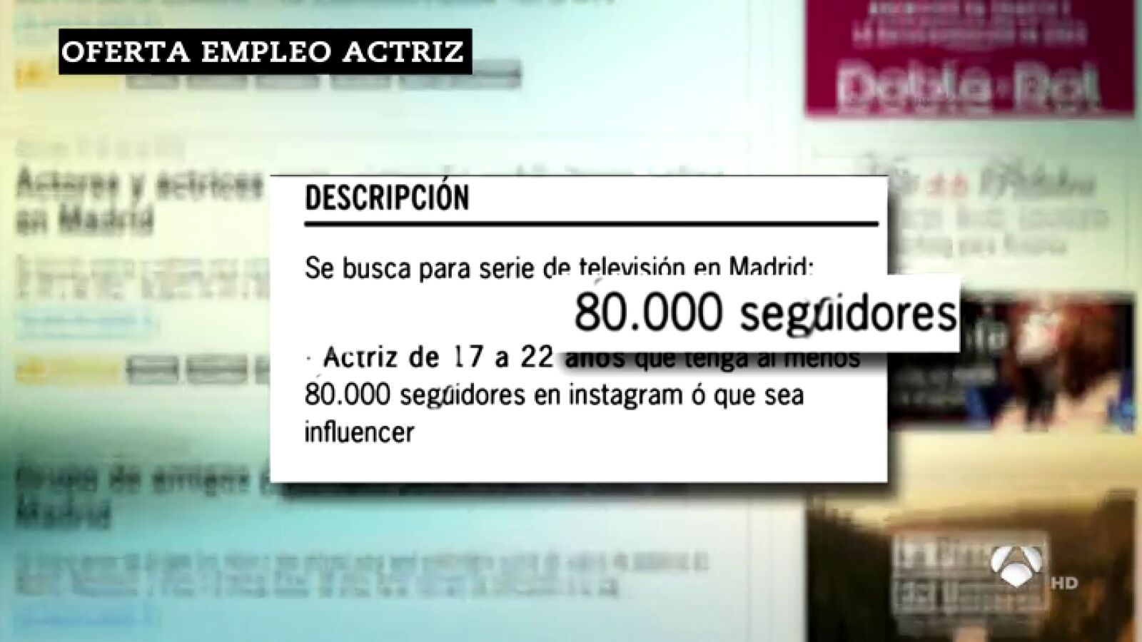 Polémica por un anuncio de trabajo que busca una actriz con 