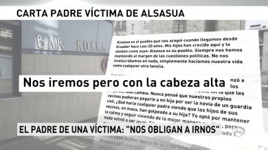 La carta del padre de una de las víctimas de Alsasua: 