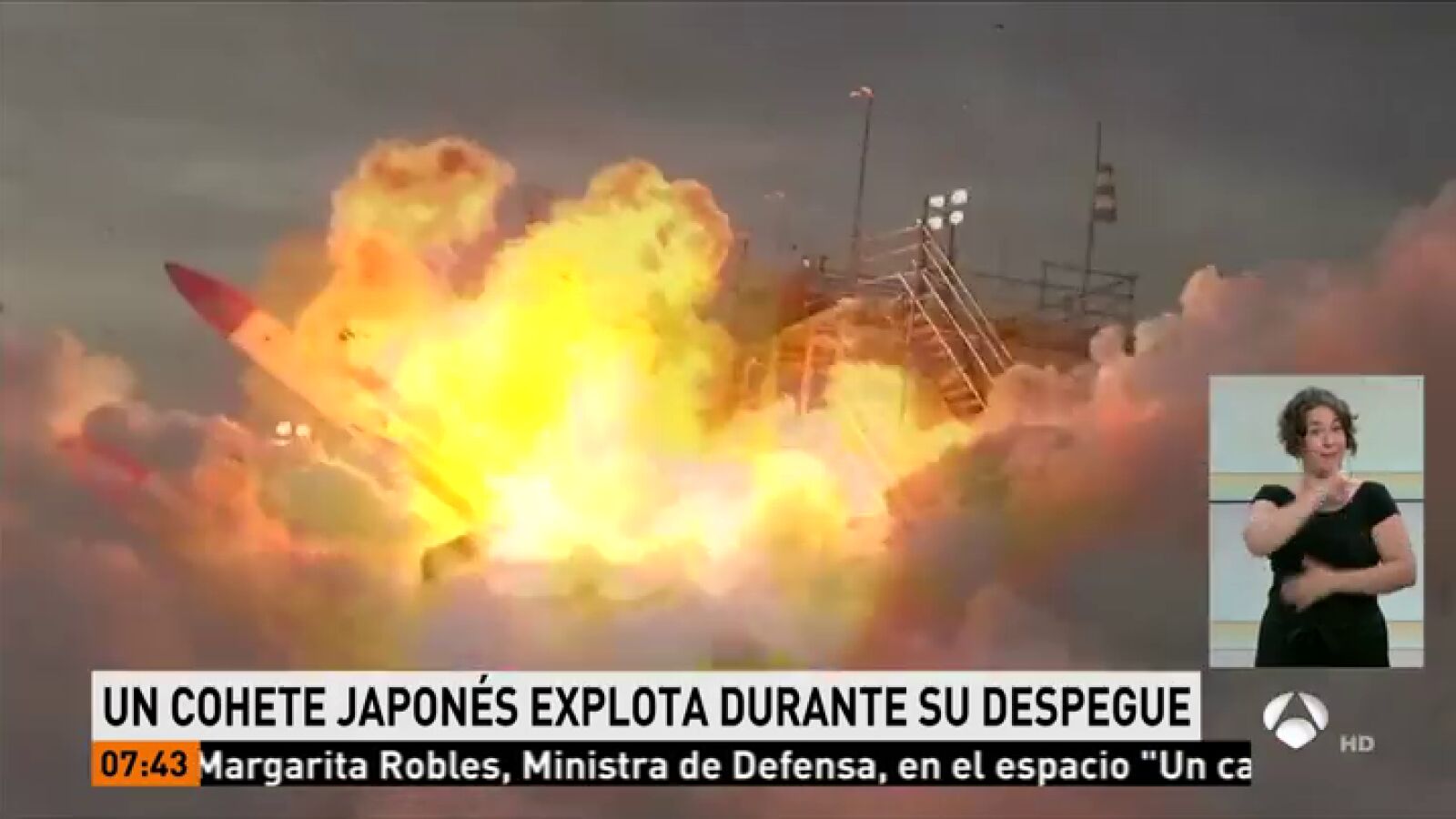 Explota un cohete japonés durante su despegue