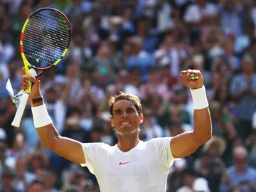Rafa Nadal celebra su triunfo Rafa Nadal celebra su triunfo