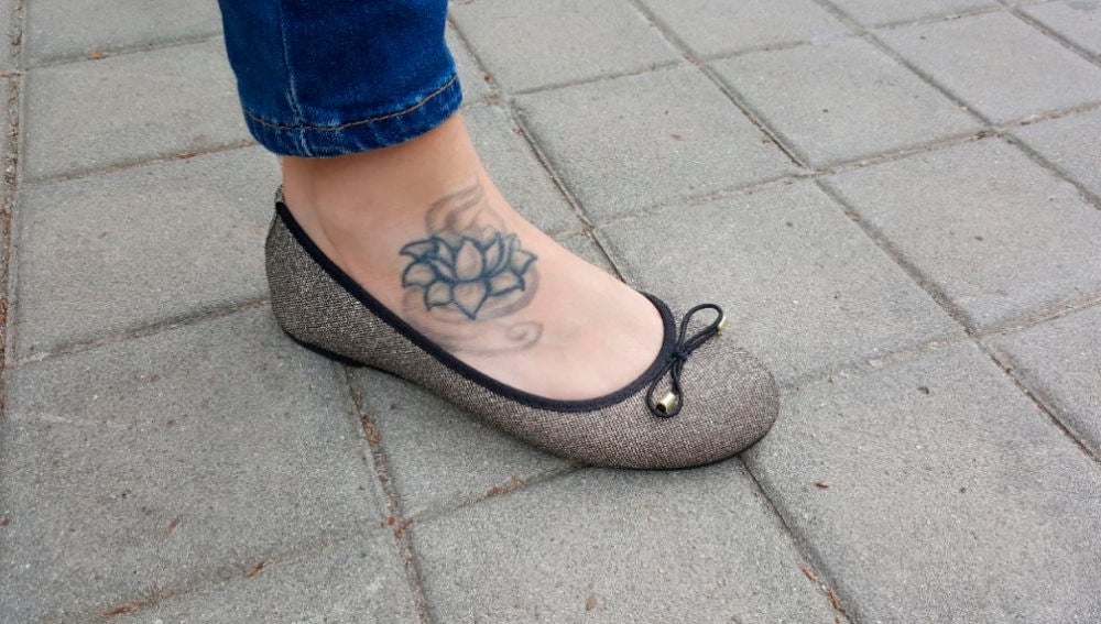 Imagen del tatuaje de la opositora a psicóloga militar