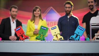 Michelle Jenner y Dani Rovira alucinan con los robots bailongos de 'El Hormiguero 3.0'