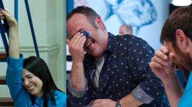 Nerea Garmendia y Óscar Terol paran el rodaje a carcajadas