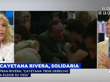 Rifirafe en plató entre Fran Rivera y Cristina Fernández: "No te permito que hables así de mi hija porque no tienes ni idea" Rifirafe en plató entre Fran Rivera y Cristina Fernández: "No te permito que hables así de mi hija porque no tienes ni idea"