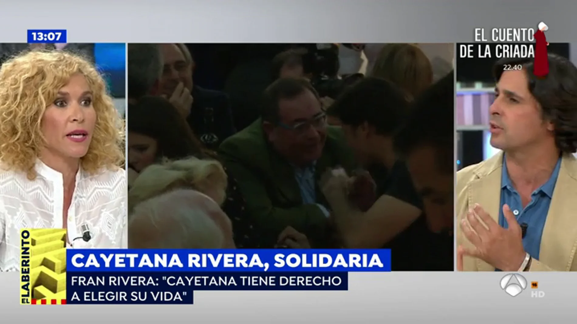   Rifirafe en plató entre Fran Rivera y Cristina Fernández: "No te permito que hables así de mi hija porque no tienes ni idea"