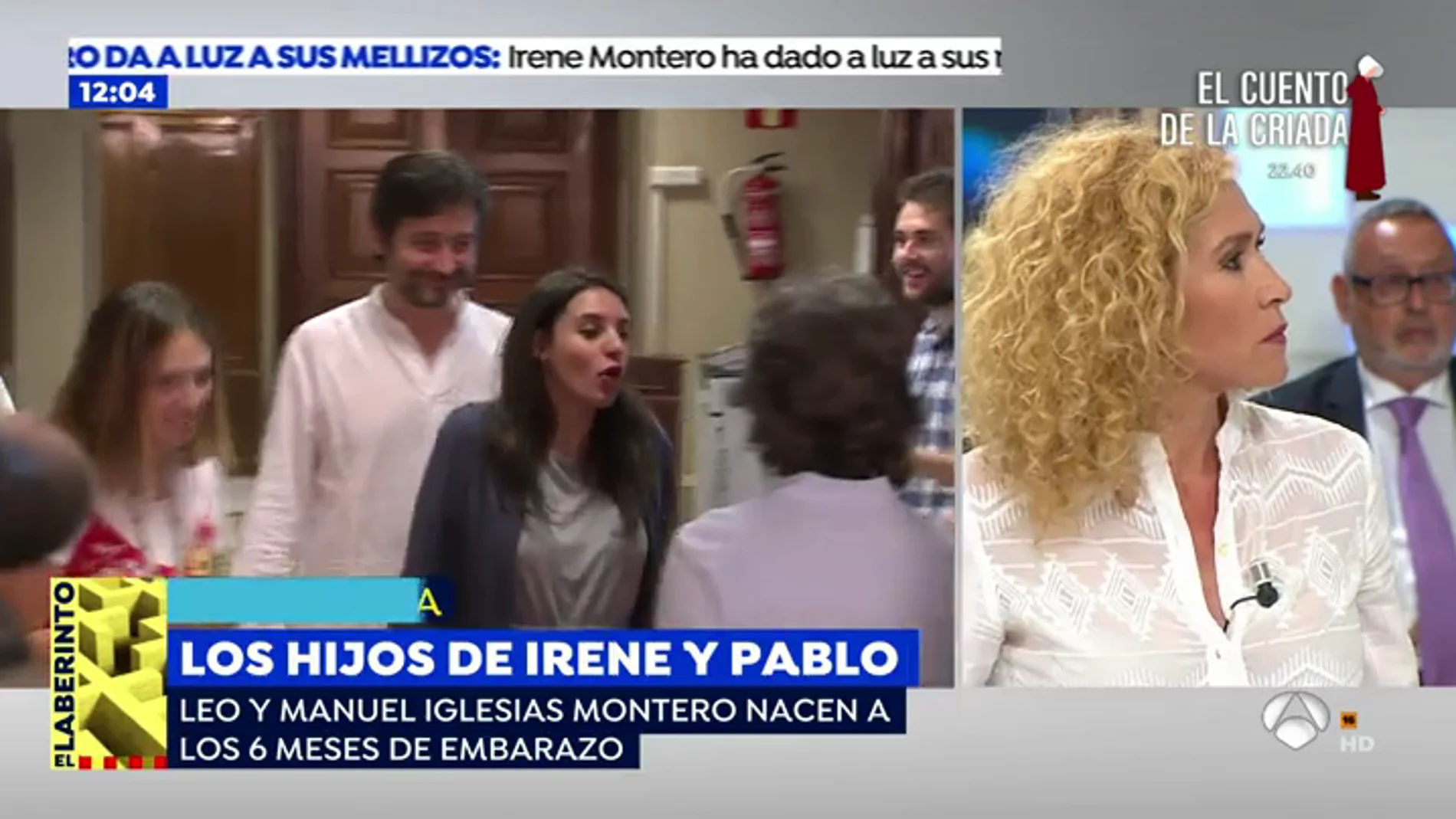  Cristina Fernández: "A Irene Montero se le puede haber adelantado el parto por un estado anímico complicado"