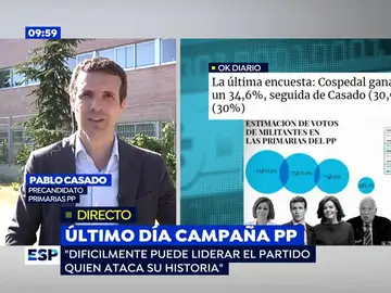 Pablo Casado, en una entrevista en Espejo Público Pablo Casado, en una entrevista en Espejo Público