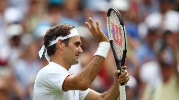 Roger Federer durante un partido 