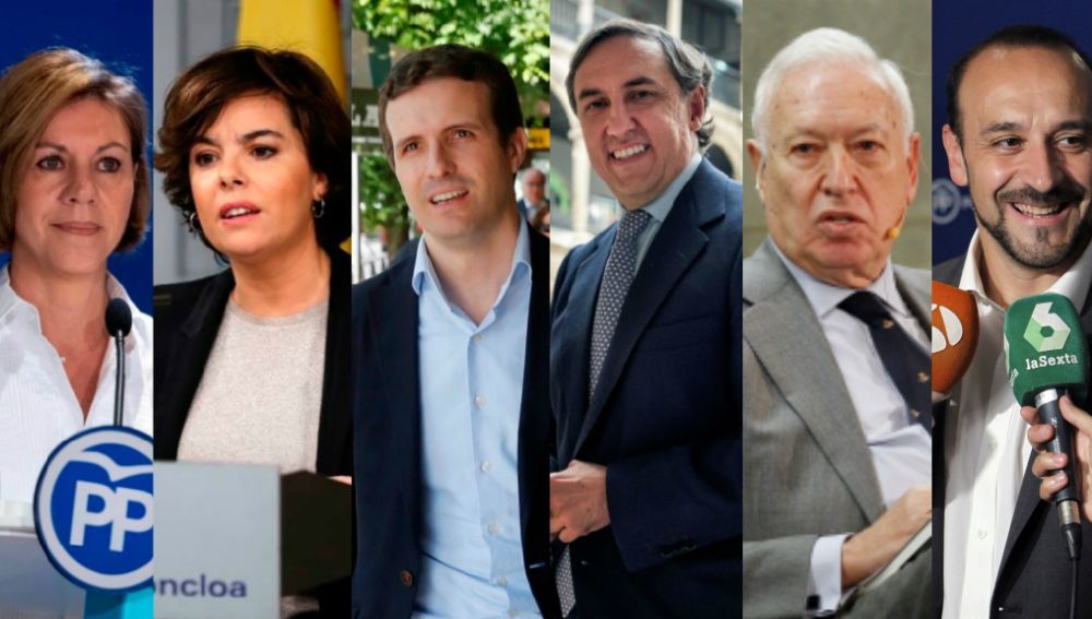 Los candidatos a la presidencia del PP terminan una campaña muy abierta con Santamaría, Cospedal y Casado como favoritos