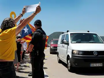Llegada de los presos Jordi Cuixart, Jordi Sánchez, Raul Romeva y Oriol Junqueras Llegada de los presos Jordi Cuixart, Jordi Sánchez, Raul Romeva y Oriol Junqueras