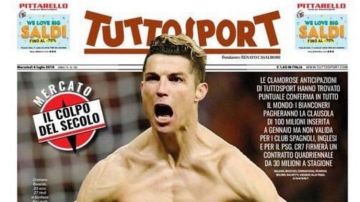 La portada de 'Tuttosport' de Cristiano Ronaldo