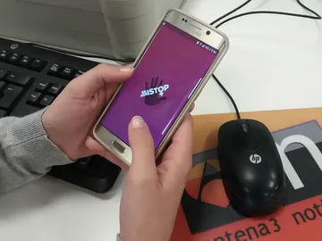 La aplicación 'AgreStop/EraStop'. La aplicación 'AgreStop/EraStop'.