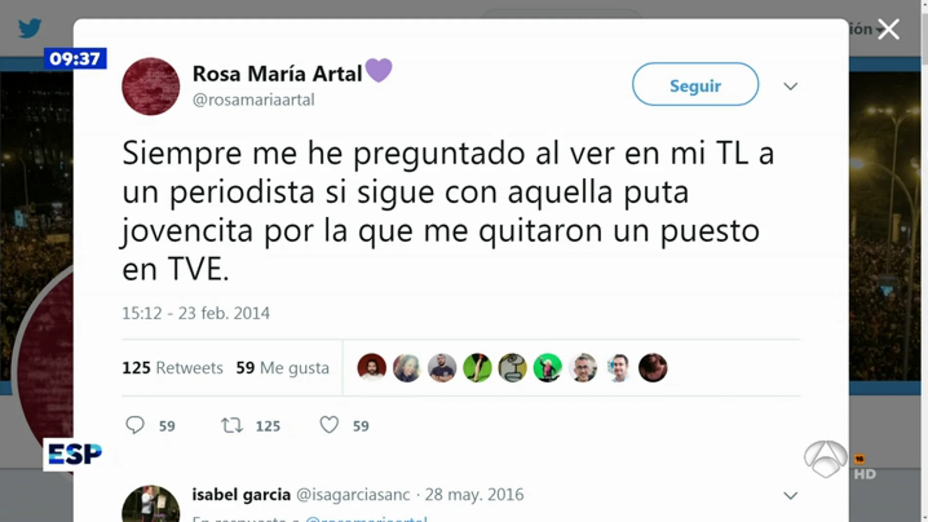 Tuit de Rosa María Artal