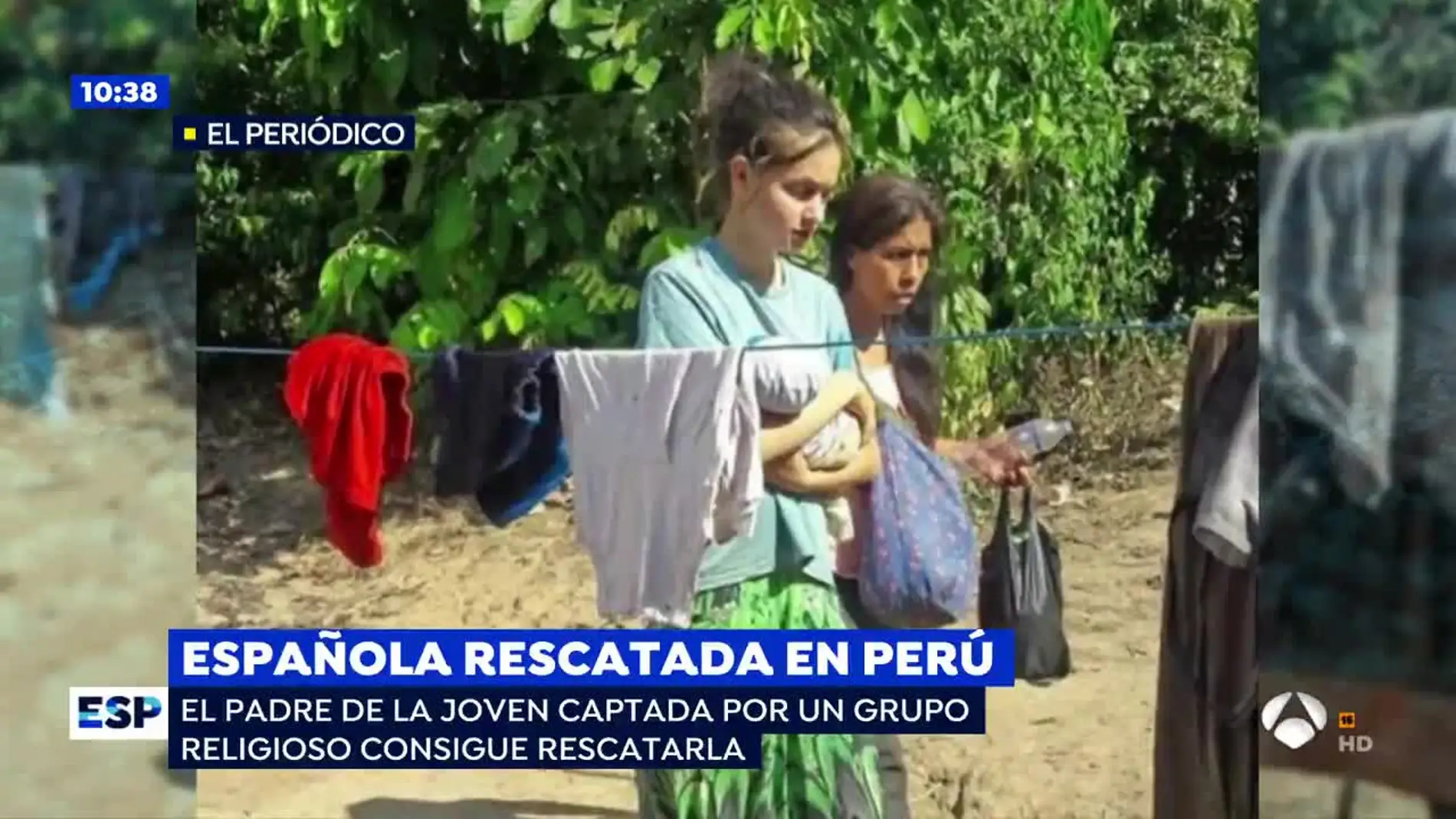 Joven rescatada en Perú