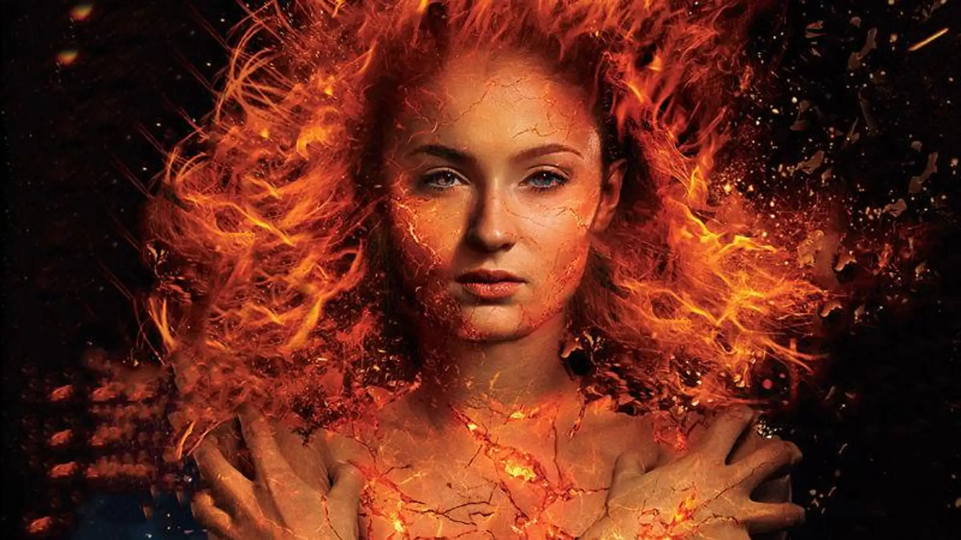  Sophie Turner caracterizada para X-Men: Dark Phoenix
