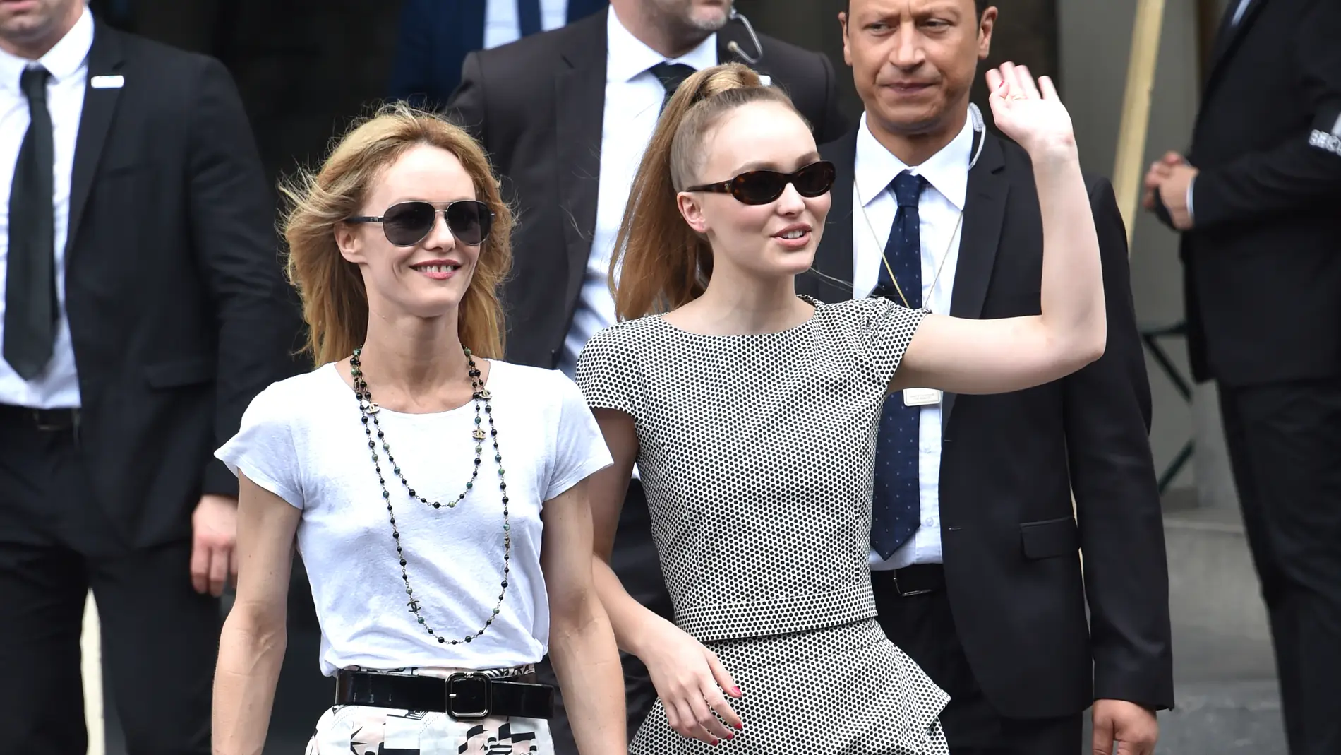 Vanessa Paradis junto a su hija Lily Rose Deep