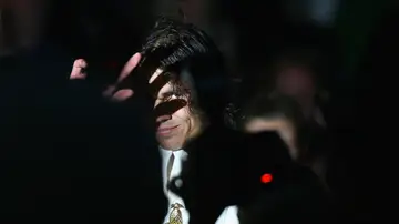 Nadal, tras ganar Wimbledon 2008 Nadal, tras ganar Wimbledon 2008