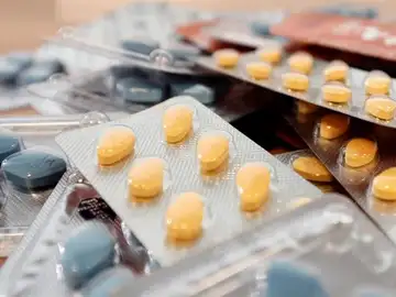 Vista de varios medicamentos Vista de varios medicamentos