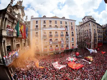 Imagen del chupinazo de los Sanfermines 2018 Imagen del chupinazo de los Sanfermines 2018