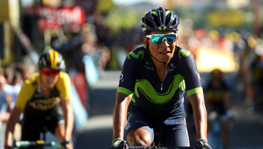 Nairo Quintana en una carrera