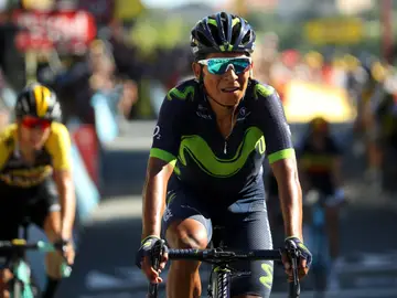 Nairo Quintana en una carrera Nairo Quintana en una carrera