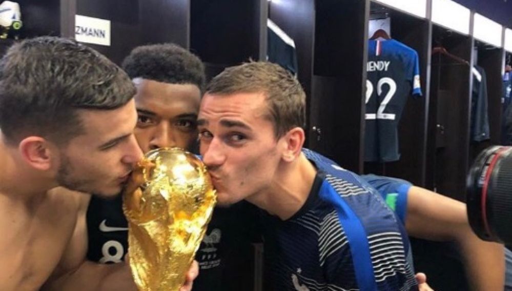Lucas, Lemar y Griezmann, los tres jugadores del Atlético campeones del mundo