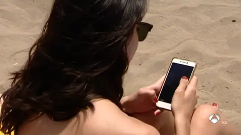 móvil en la playa móvil en la playa