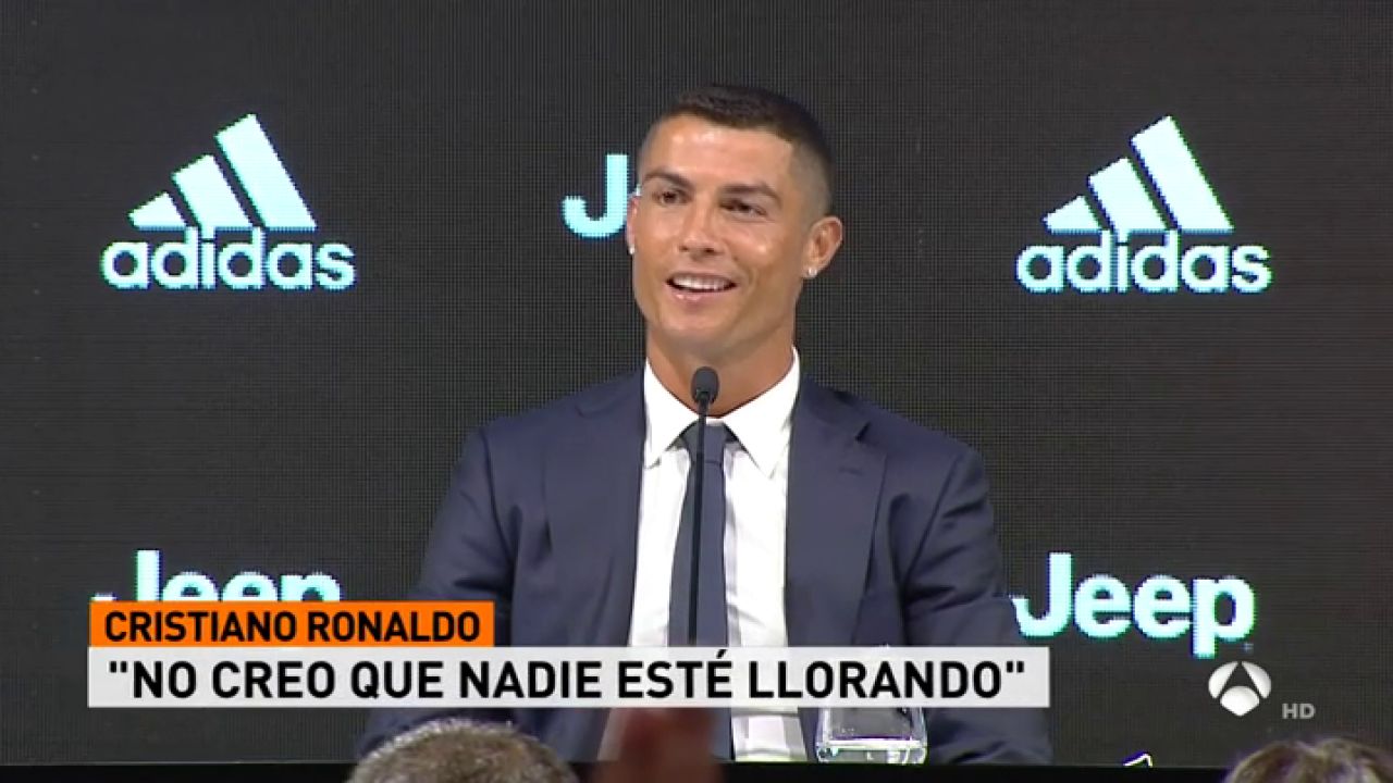 Cristiano Se Acuerda Del Madridismo En Su Presentacion Con La Juventus No Creo Que Nadie Este Llorando