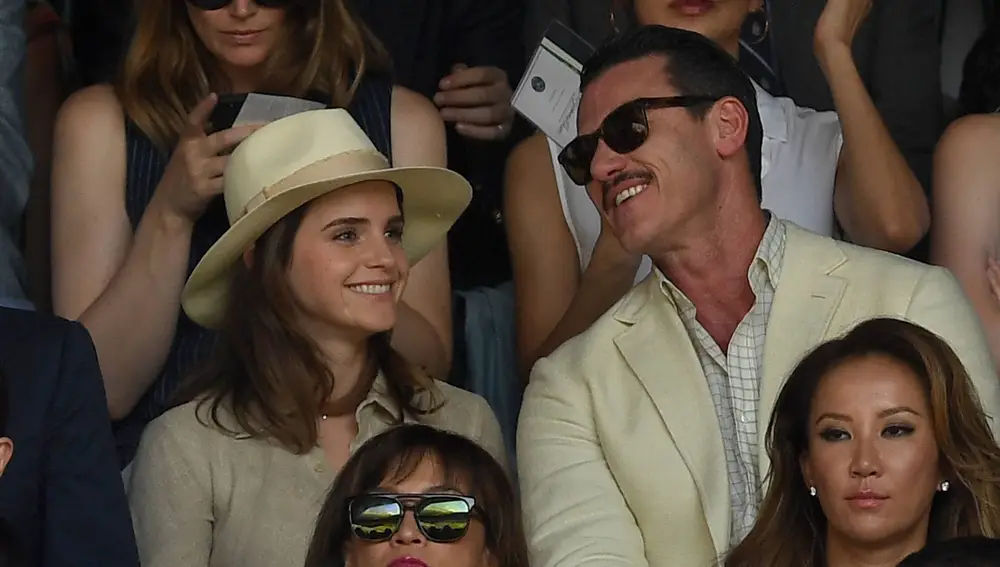 Emma Watson y Luke Evans en Wimbledon