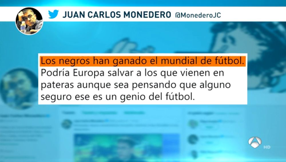 Tuit de Juan Carlos Monedero