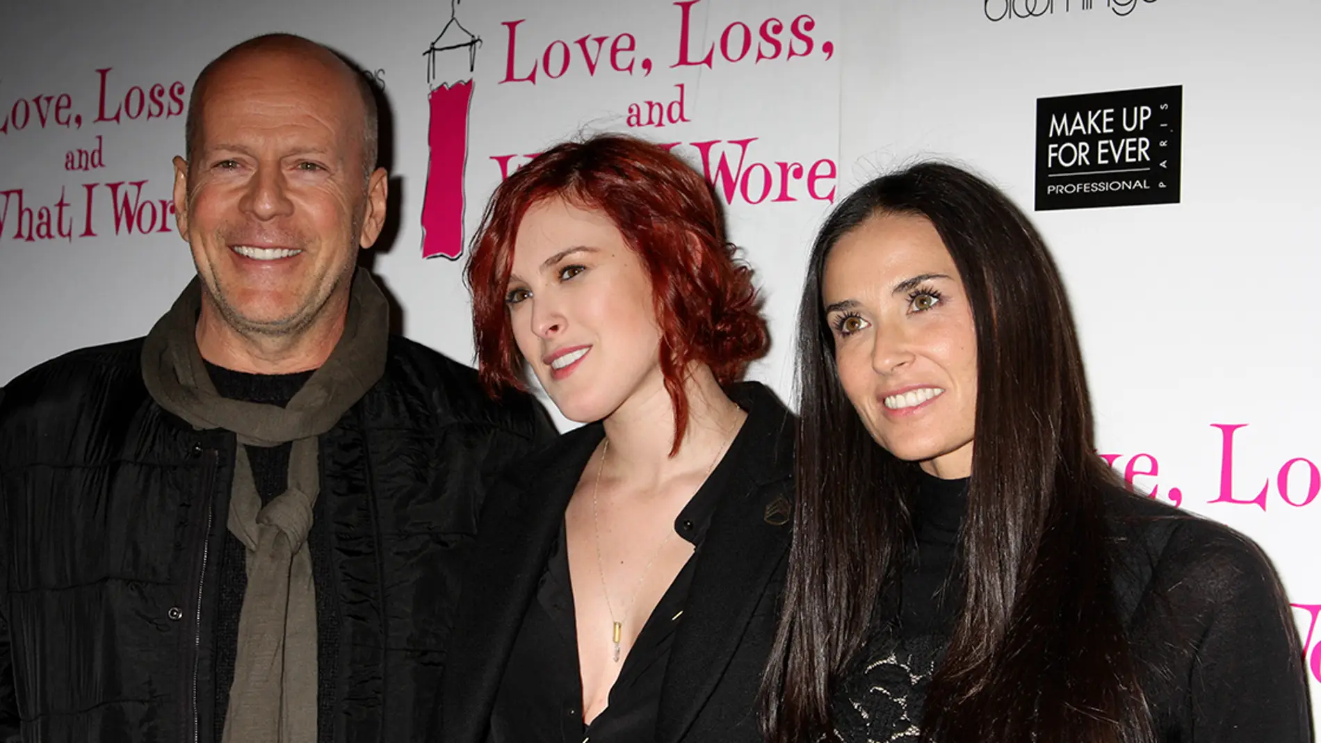 Bruce Willis y Demi Moore junto a su hija Rummer