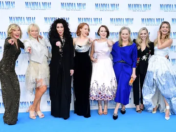 El reparto de 'Mamma Mia! Una y otra vez' en Londres El reparto de 'Mamma Mia! Una y otra vez' en Londres