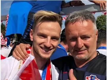 Rákitic con Marko Perkovic tras el Mundial Rákitic con Marko Perkovic tras el Mundial