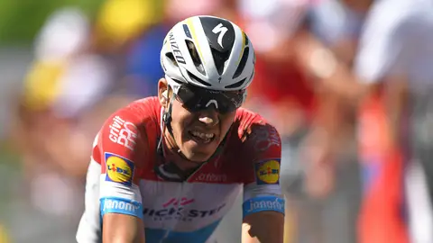 Bob Jungles corriendo el Tour de Francia 2018 Bob Jungles corriendo el Tour de Francia 2018