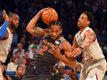 Leonard y DeRozan durante el All Star Leonard y DeRozan durante el All Star