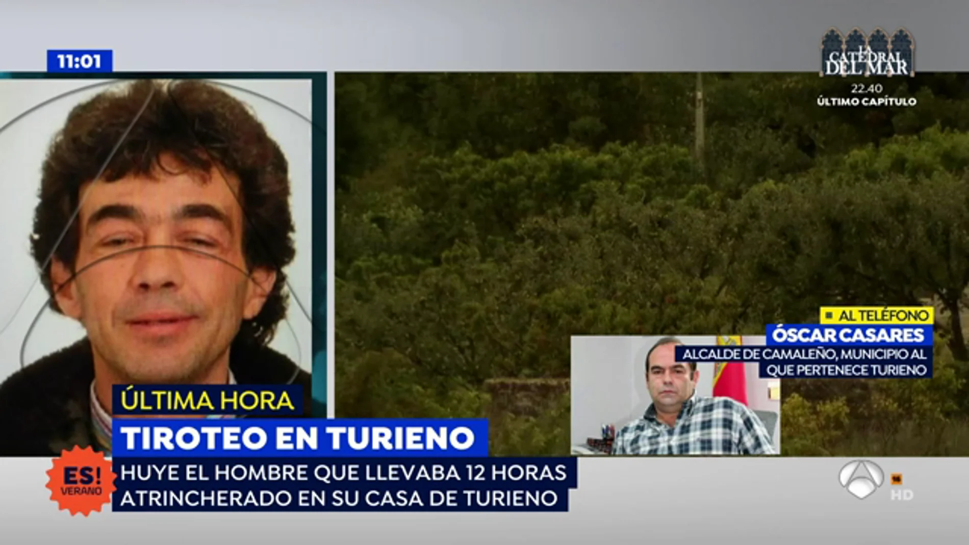 El alcalde de Turieno, sobre el fugitivo que estuvo atrincherado: "Esperemos que no se tope con nadie y líe una gorda"