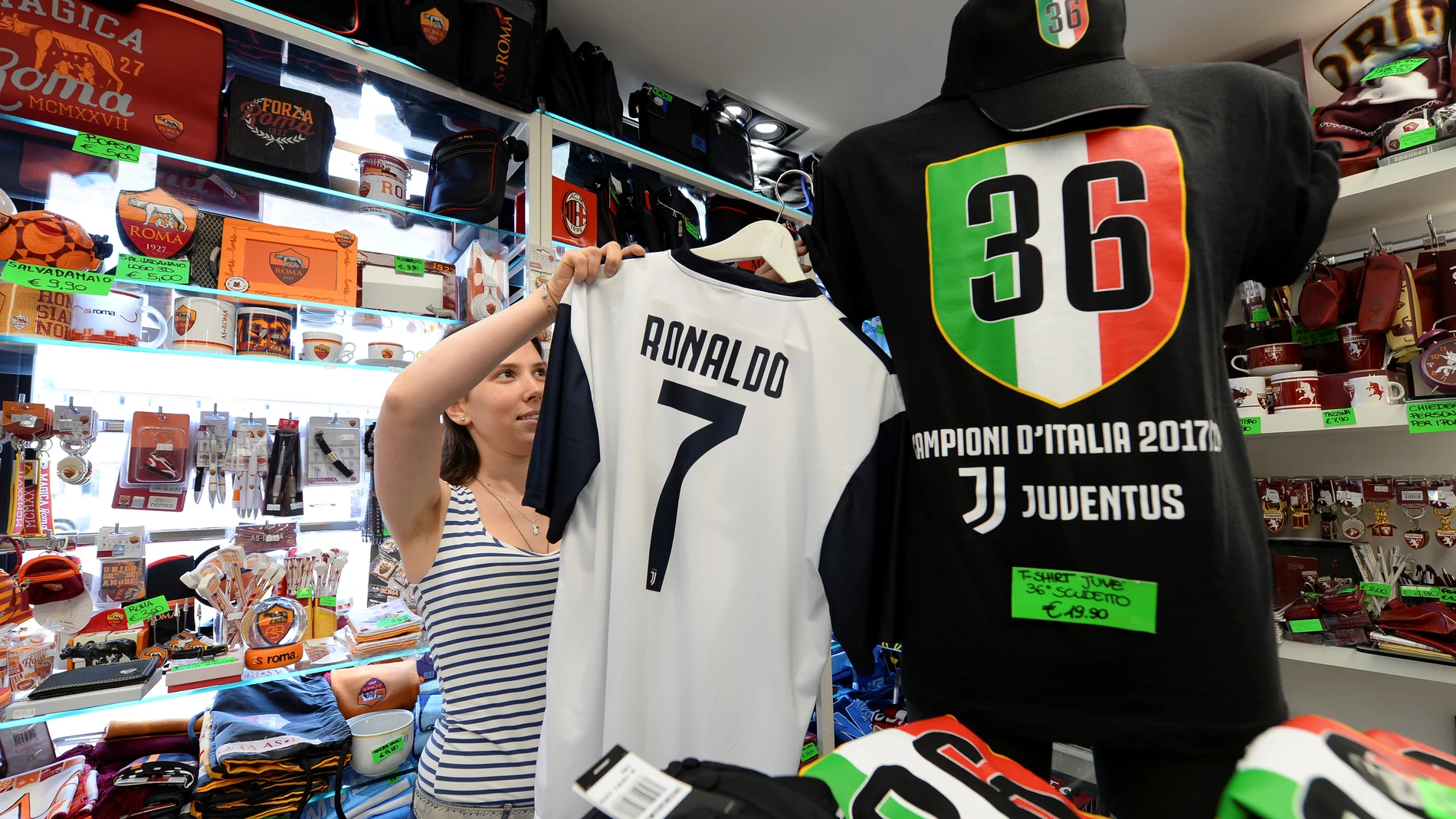 Una camiseta de Cristiano Ronaldo con la Juventus Una camiseta de Cristiano Ronaldo con la Juventus