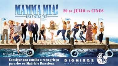 CONCURSO CERRADO: Consigue una comida o cena griega para sumergirte en 'Mamma Mia! Una y otra vez'